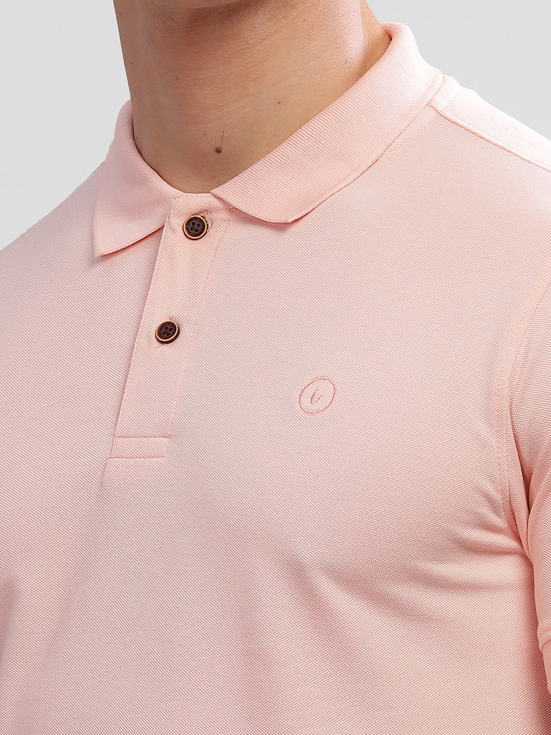 Inego Mens Solid Polo T-Shirt Half Sleeve Black Solid Polo Collar 52% Cotton 48% Polyester Regular Fit (Black, Blue, Pink, Mustard, Green) Inego #color_Pink