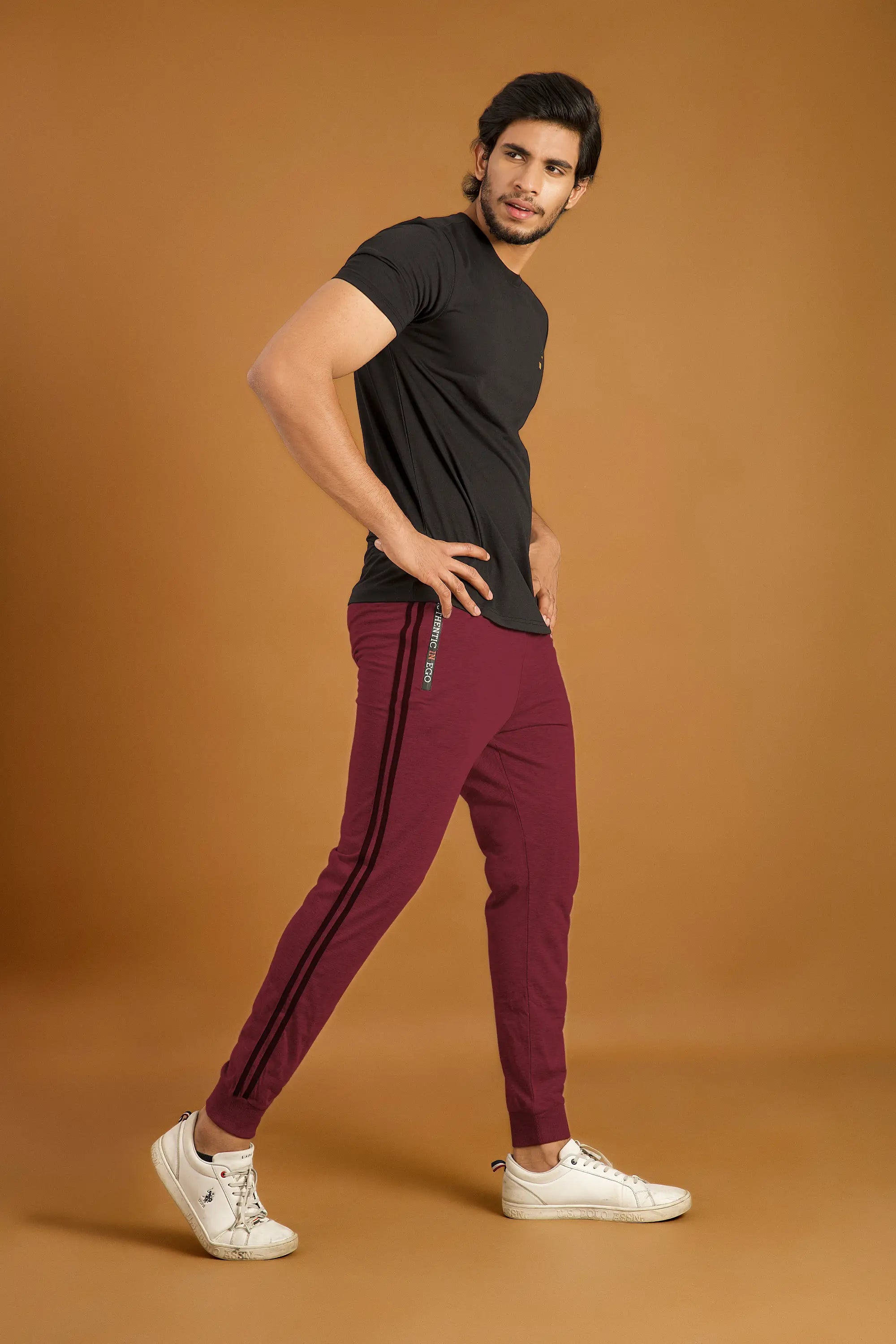 Mens burgundy cheap jogger pants