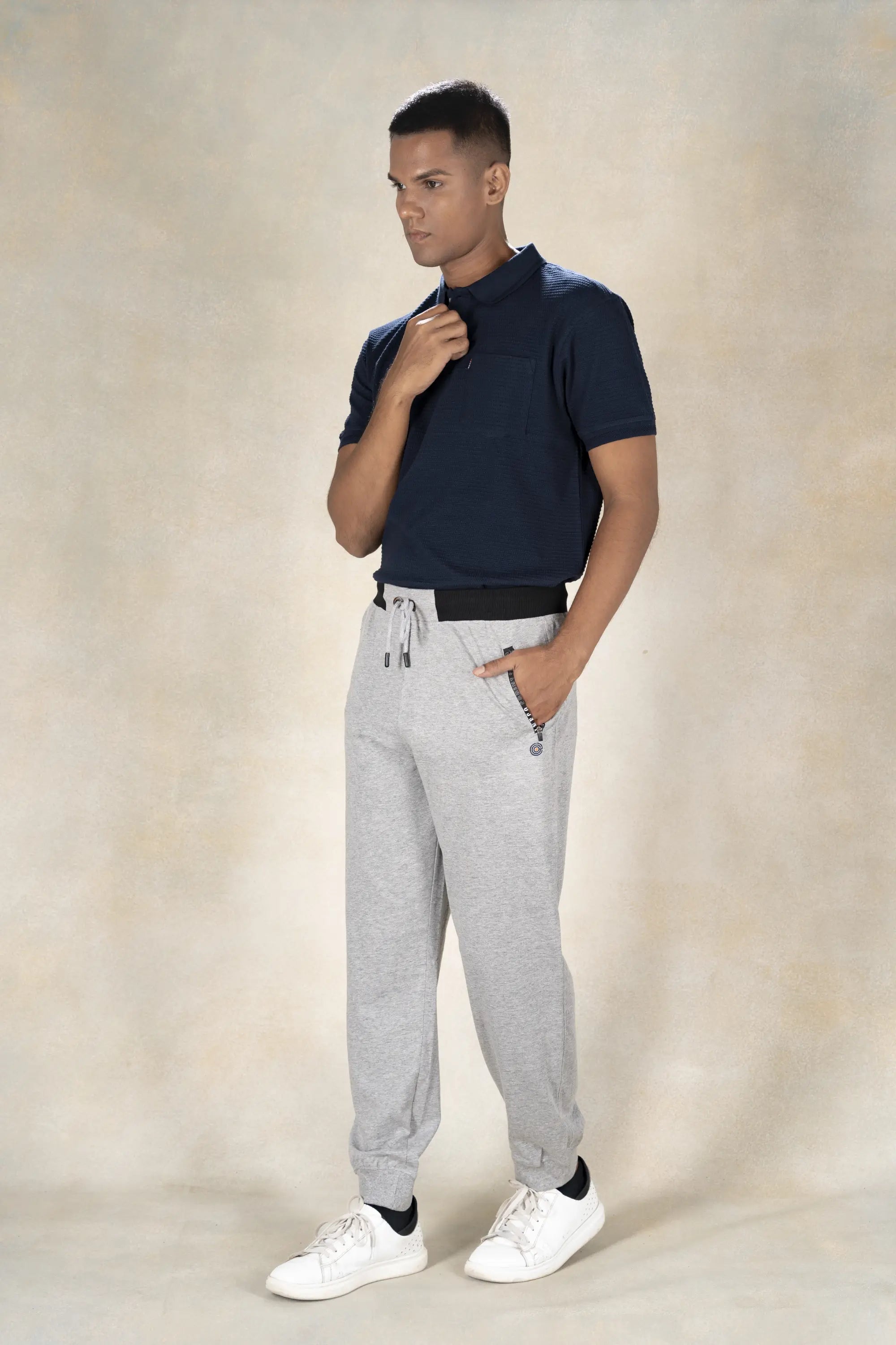 Joggers and polo clearance shirt