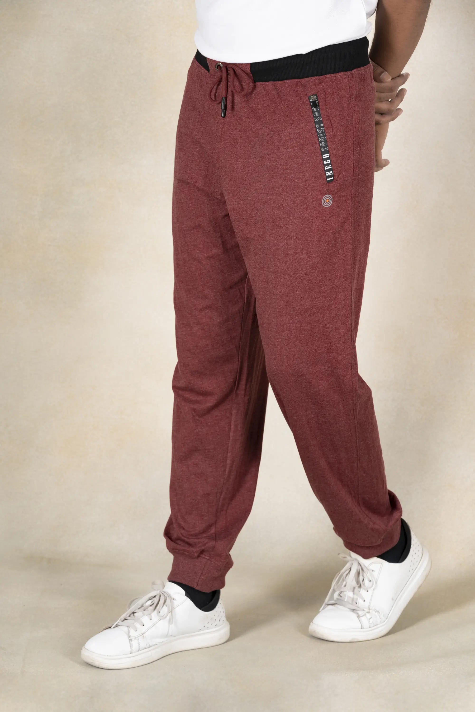 Mens Joggers Inego #color_Maroon Melange