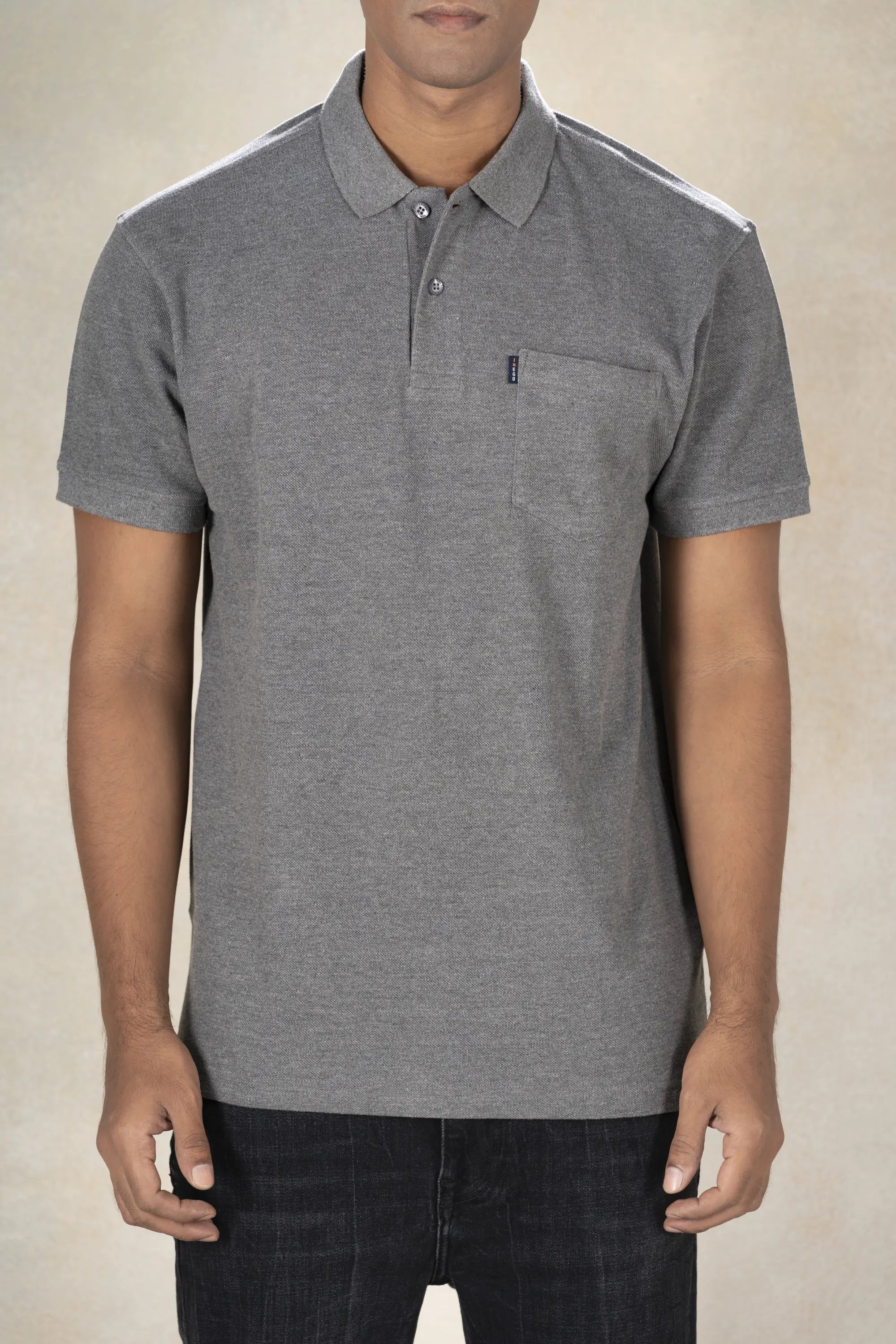 Mens Polo Pique T-Shirt Inego #color_Charcoal