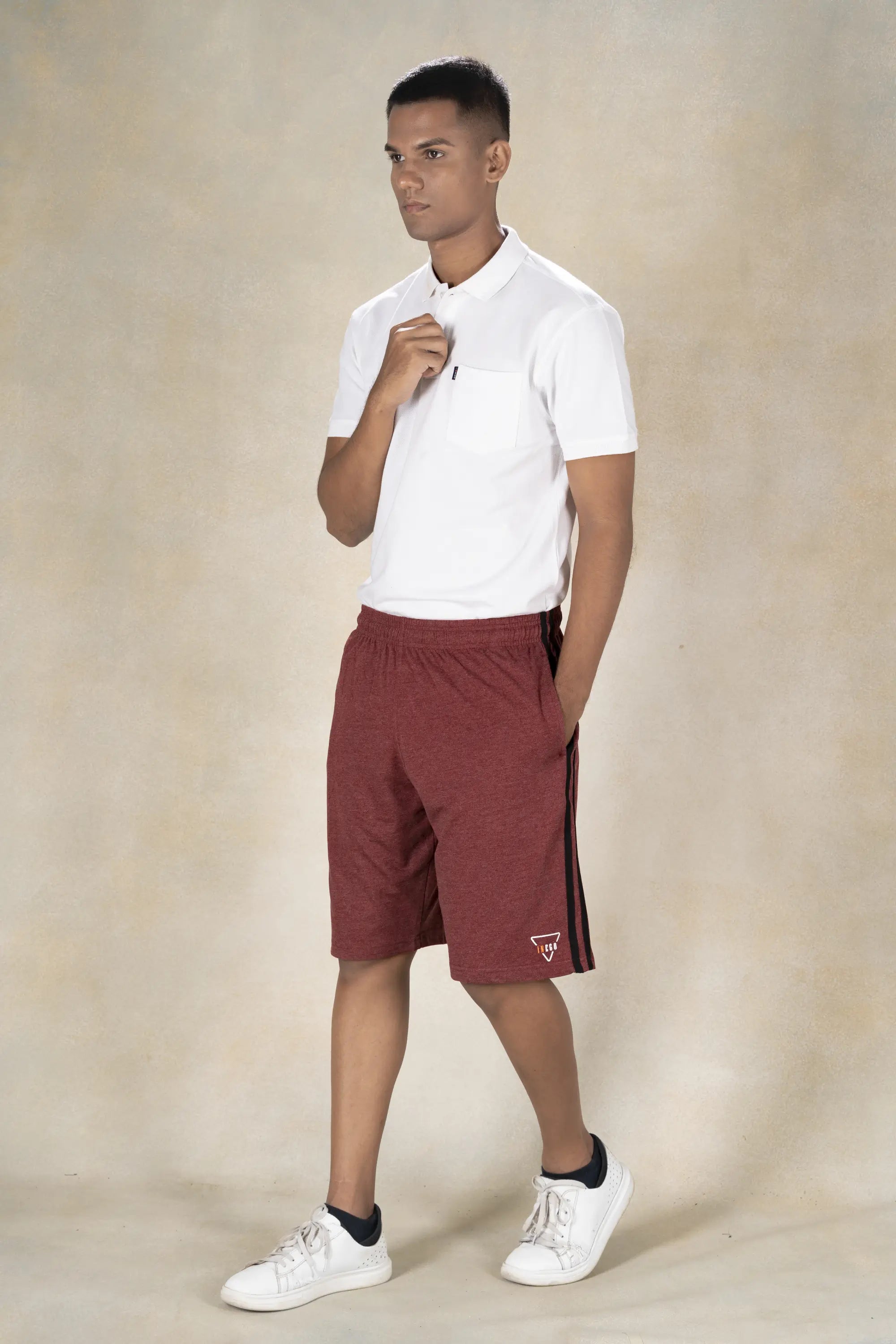 Mens Shorts Inego #color_Maroon Melange