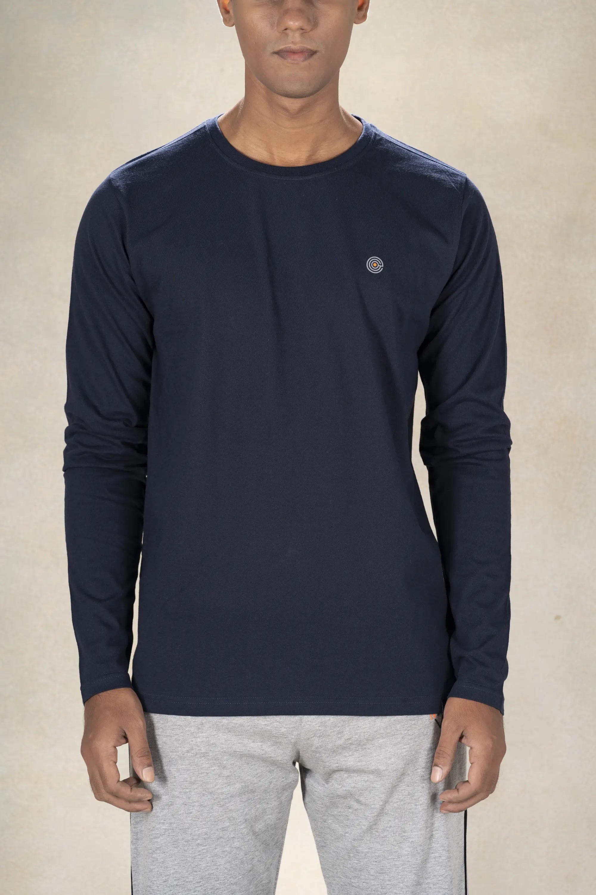 Mens Round Neck T-Shirt Inego #color_Midnight Navy