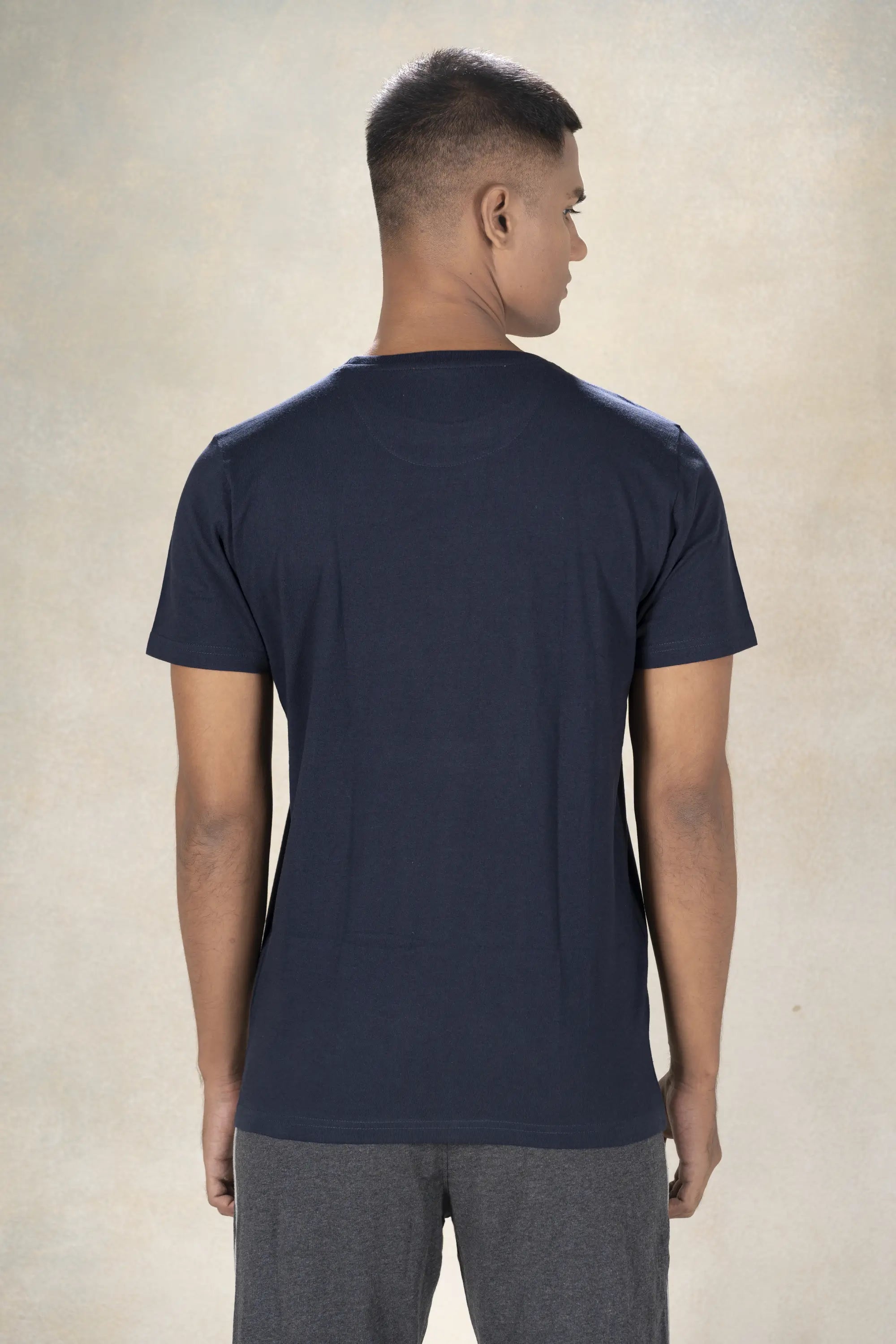 Men's Round Neck T-Shirt Inego #color_Midnight Navy