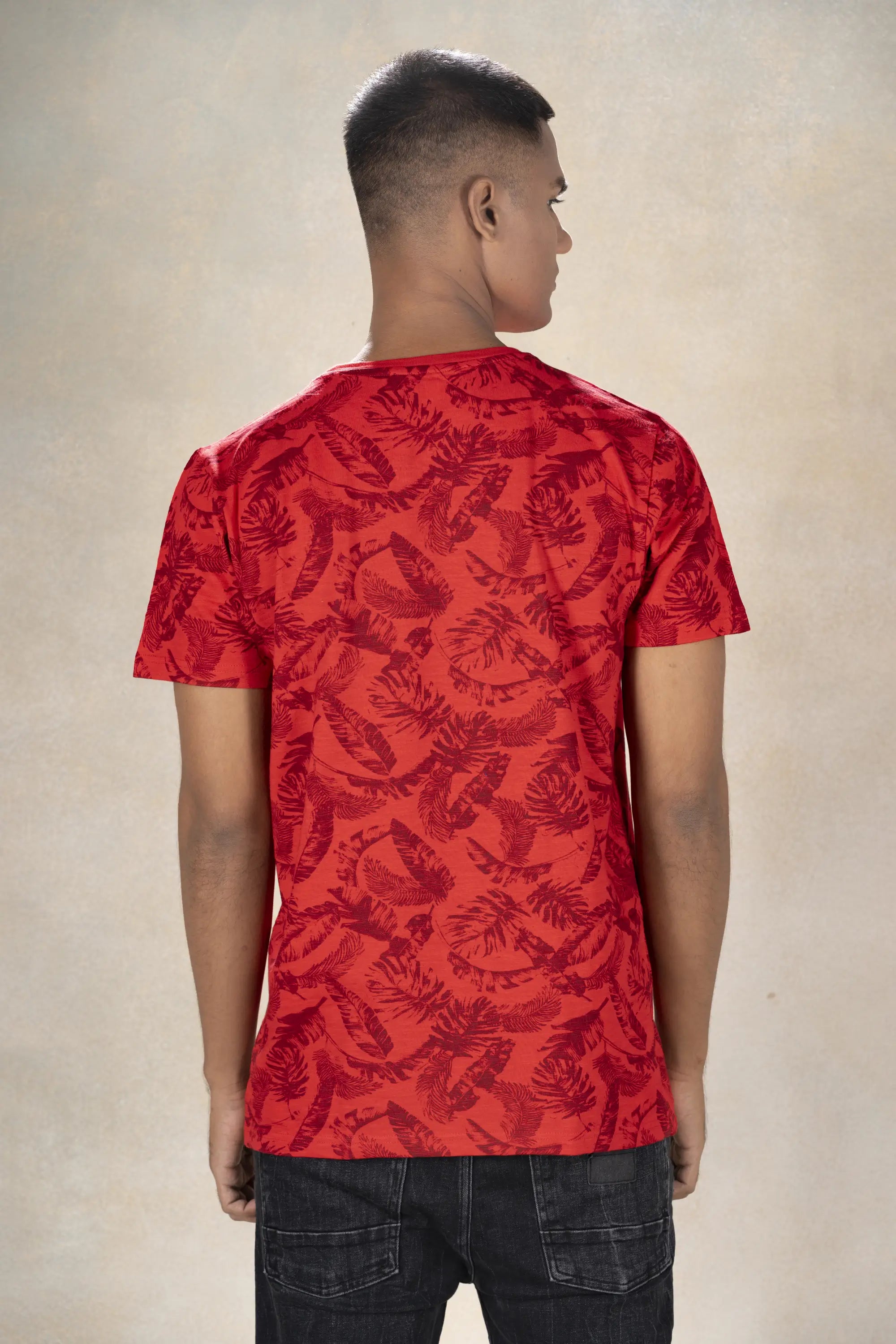 Mens Round Neck AOP T-Shirt Inego #color_Spice Red