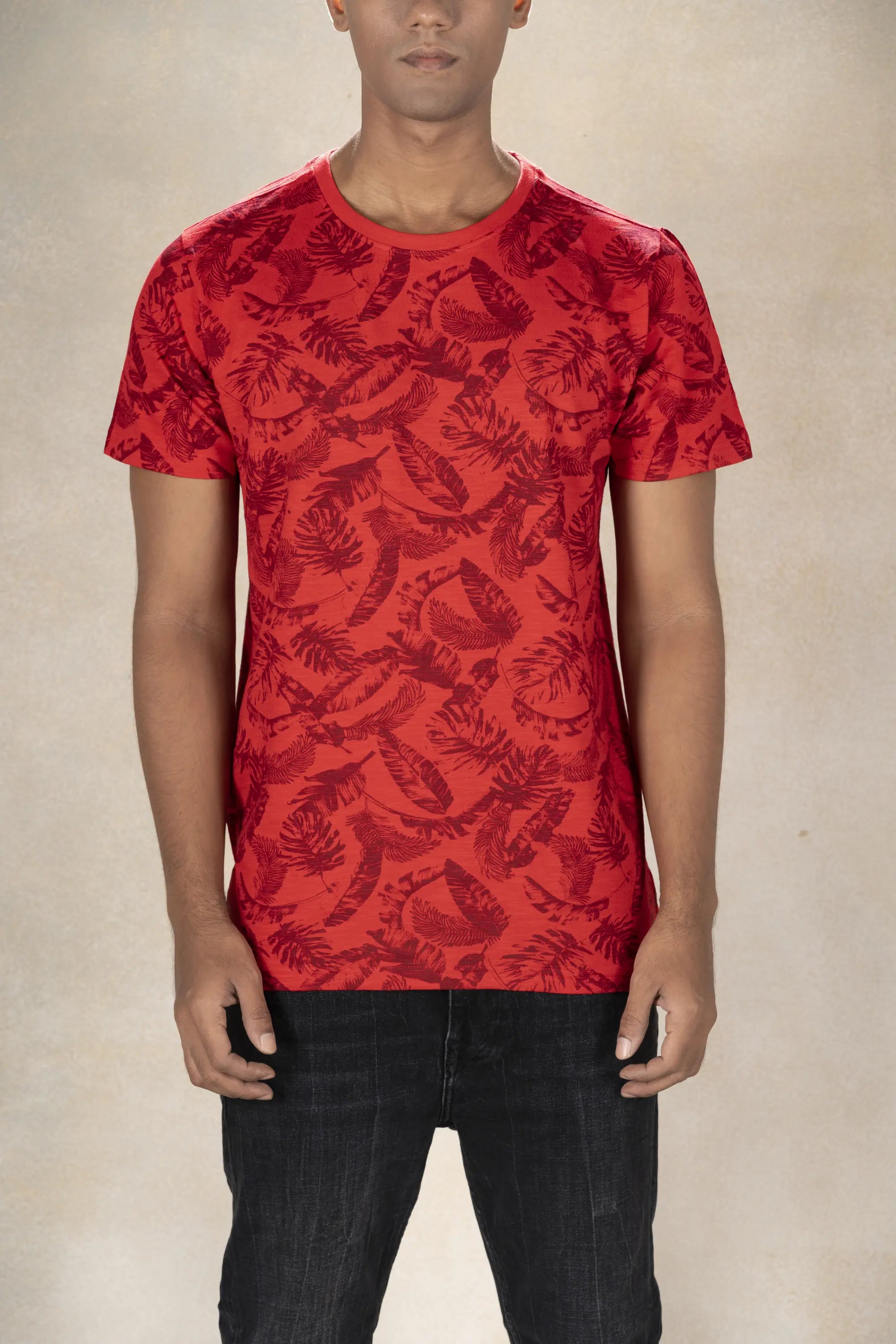 Mens Round Neck AOP T-Shirt Inego #color_Spice Red