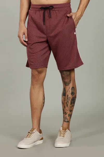 Men’s Luxury Modal Interlock Shorts with Zipper Pocket & HD Logo – Light Grey, Berry & Olive