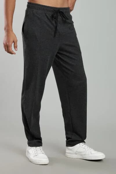 Men’s Luxury Interlock Modal Track Pants with HD Rubber Badge – Light Grey, Blue, Brown & Charcoal