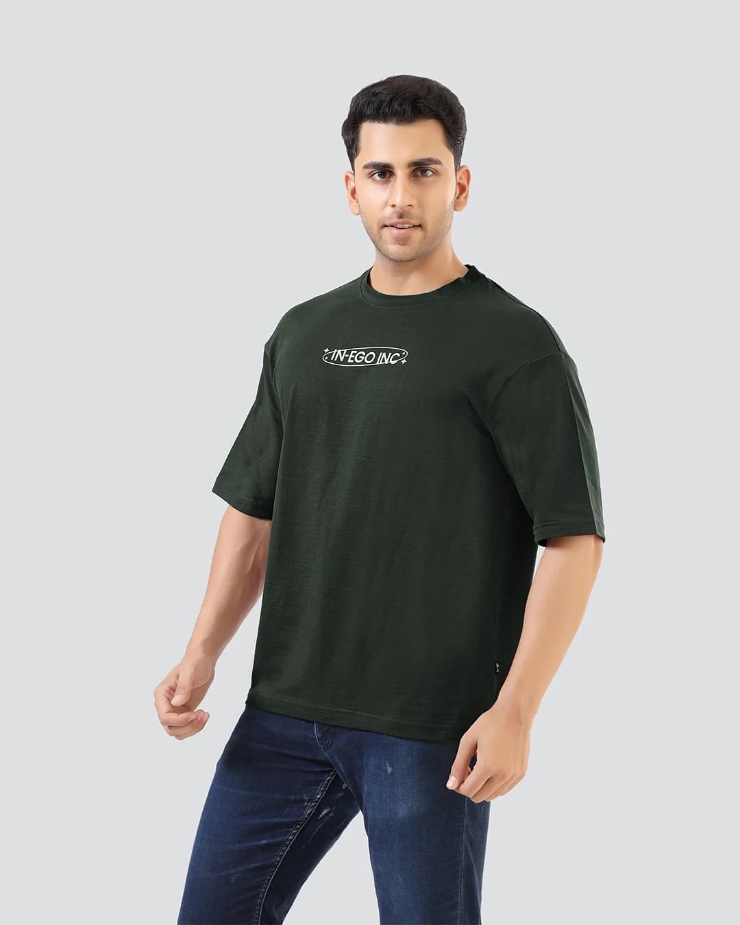 Men’s Oversized Dual Print Crew Neck T-Shirt