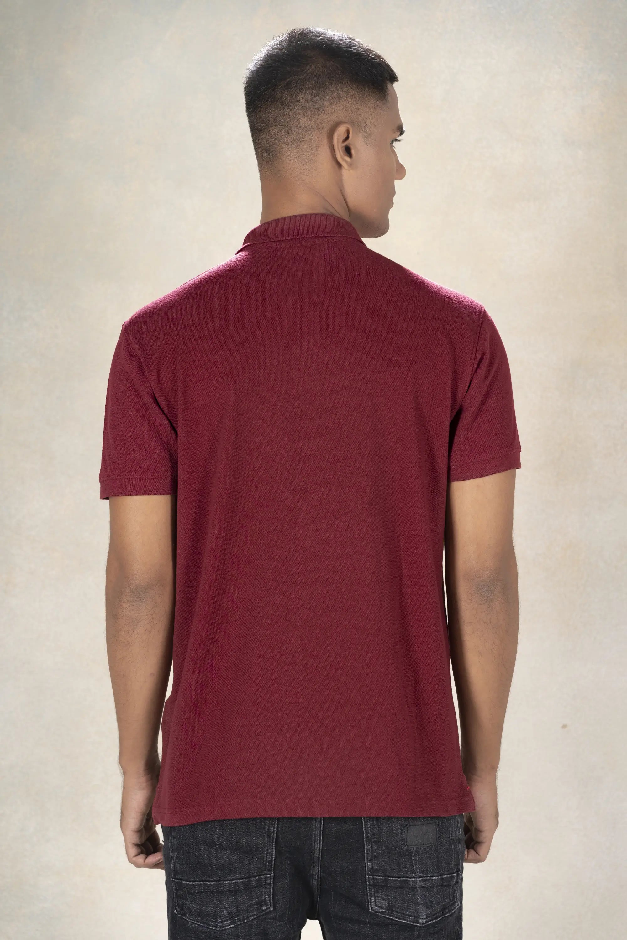 Mens Polo Pique T-Shirt Inego #color_Maroon