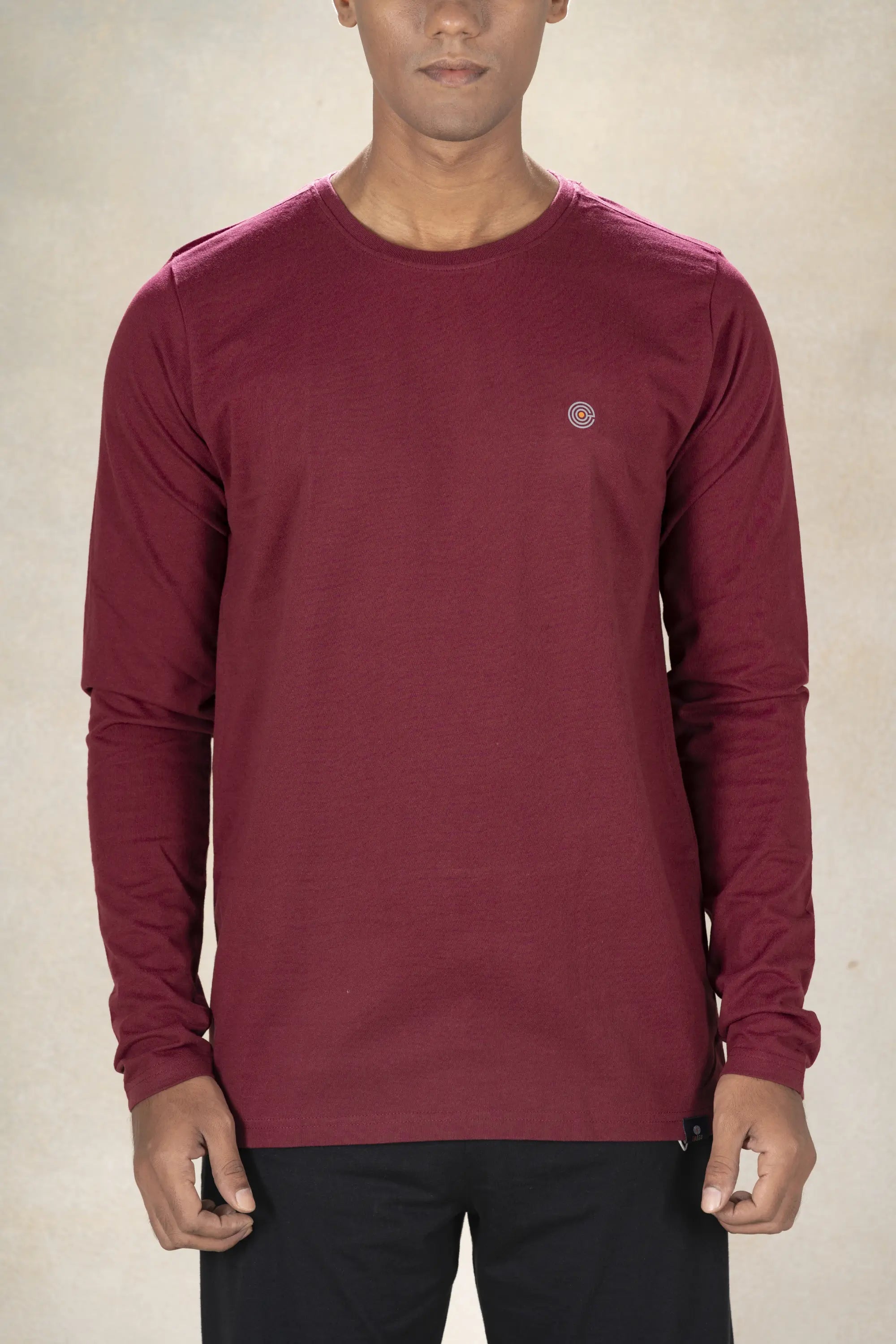 Mens Round Neck T-Shirt Inego #color_Maroon