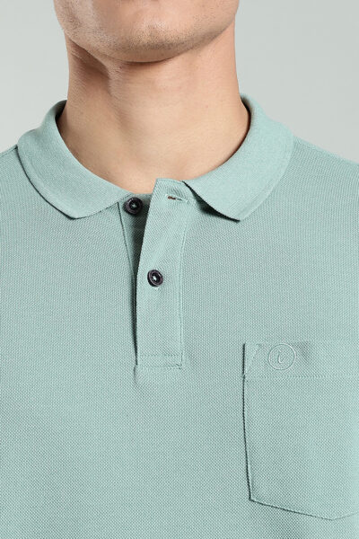 Men’s Combed Piqué Cotton Polo with Pocket Embroidery – Multi-Colour Edition - BERYL GREEN, XXL