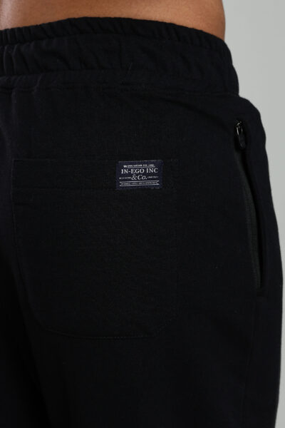 Men’s Modal Interlock Comfort Joggers with HD Print – Maroon & Black - BLACK, XXL