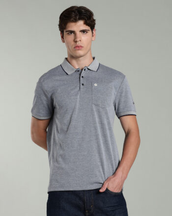 Men’s Cotton-Rich Birdseye Polo T-Shirt with Pocket & HD Logo