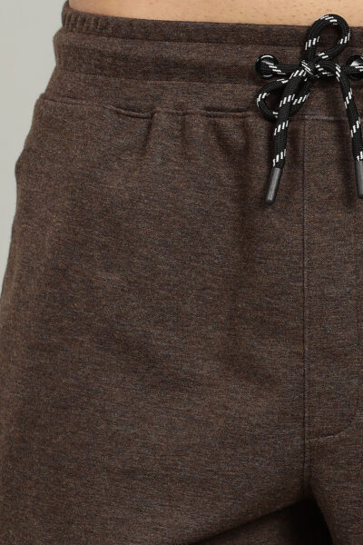 Men’s Luxury Modal Interlock Shorts with Zipper Pocket & HD Logo – Port, Charcoal, Brown & Oatmeal - BROWN, XXL