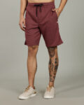 Men’s Luxury Modal Interlock Shorts with Zipper Pocket & HD Logo – Light Grey, Berry & Olive