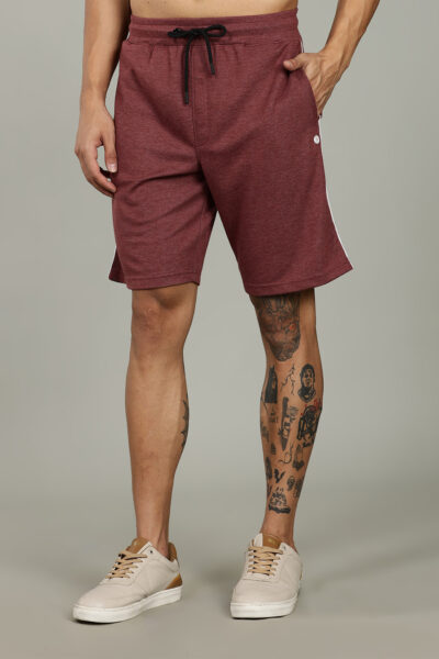 Men’s Luxury Modal Interlock Shorts with Zipper Pocket & HD Logo – Light Grey, Berry & Olive