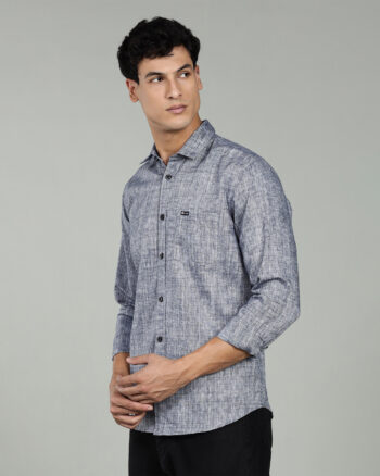 Men’s Premium Solid Long Sleeve Shirt – Classic Grey