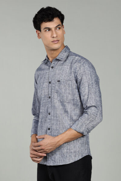 Men’s Premium Solid Long Sleeve Shirt – Classic Grey