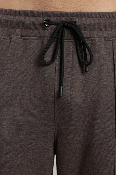 Men’s Luxury Interlock Modal Track Pants with HD Rubber Badge – Light Grey, Blue, Brown & Charcoal - BROWN, XXL