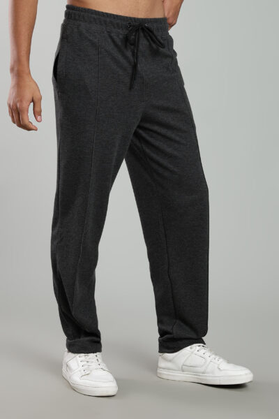 Men’s Luxury Interlock Modal Track Pants with HD Rubber Badge – Light Grey, Blue, Brown & Charcoal