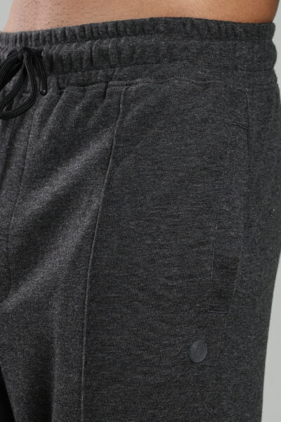 Men’s Luxury Interlock Modal Track Pants with HD Rubber Badge – Light Grey, Blue, Brown & Charcoal - CHARCOAL, XXL