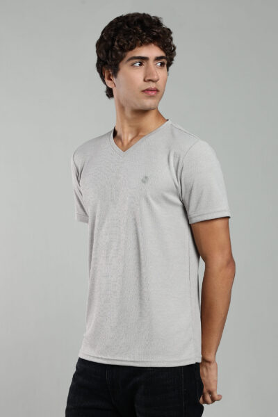 Men’s Active Wear V-Neck T-Shirt with HD Chest Print – Multiple Colours