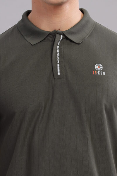 Men’s HD Logo Collar Print Polo – Multi-Colour Edition - DARK GREEN, XXL