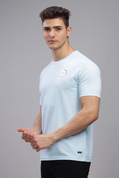 Men’s Corduroy-Texture Solid Tee with HD Chest Logo – Multi-Colour Edition - DUTCH CANAL, L