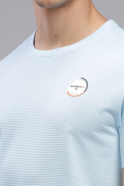 Men’s Corduroy-Texture Solid Tee with HD Chest Logo – Multi-Colour Edition - DUTCH CANAL, L