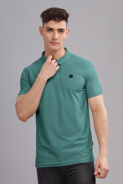 Men’s HD Print Performance Poly Polo T-Shirt - DARK TEAL, M