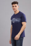 Men’s Printed Round Neck T-Shirt with Graphic Detail