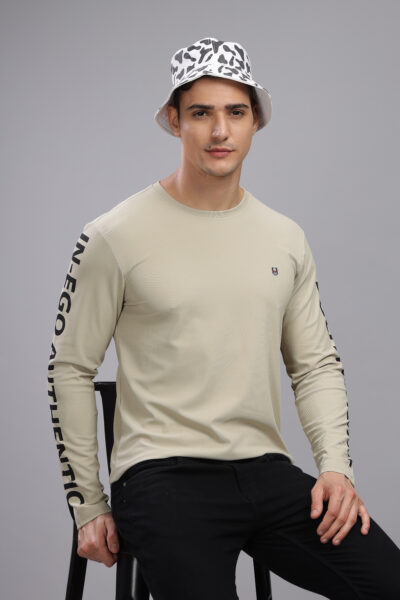 Men’s Soft-Touch Long Sleeve T-Shirt with HD Chest Logo - PEYOTE, S