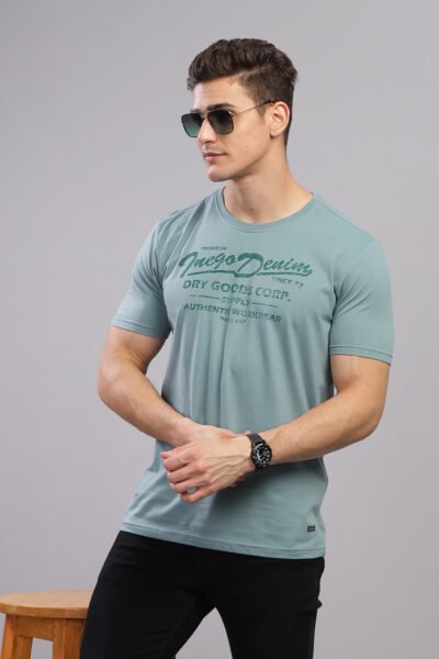 Men’s Cotton-Rich Graphic Print T-Shirt – Multi Colour Edition - BASIL, S