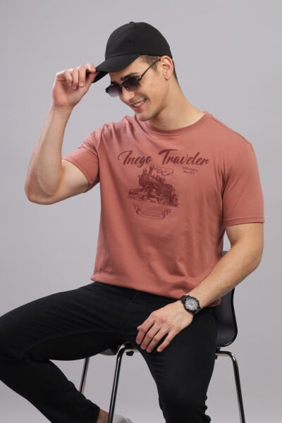 Men’s Cotton-Rich Graphic Print T-Shirt – Multi Colour Edition - CAGNAC, S